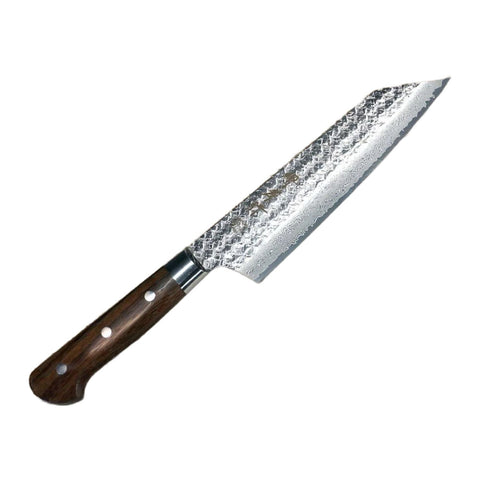 Kokkekniv - damascus 190 mm med skaft i desert ironwood