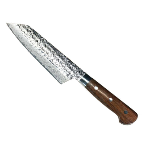Kokkekniv - damascus 190 mm med skaft i desert ironwood