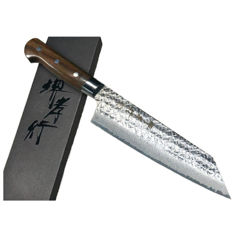 Japansk kokkekniv - damascus 190 mm med skaft i desert ironwood