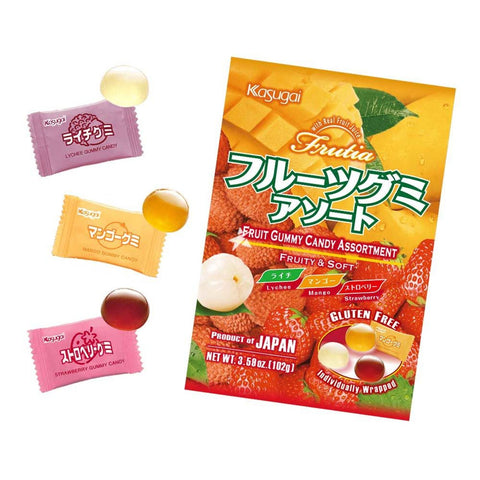 Japansk slik: Vingummi med drue- jordbær- og vindrue smag