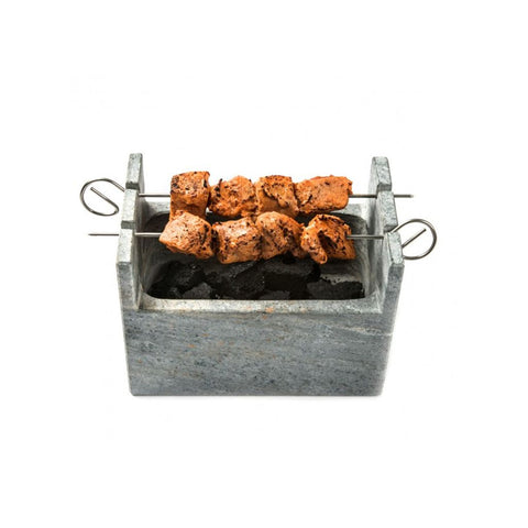 Mini BBQ bordgrill i marmor