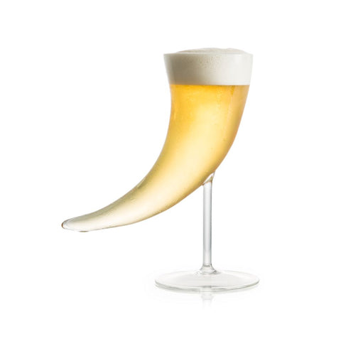 Glas med fod som vikingehorn, 350 ml, 1 stk. / Viking Glass Capacity 350ml 1 pcs.