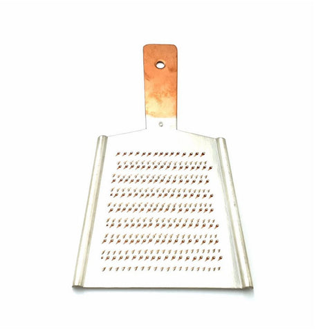 Håndlavet Japansk Oroshi-Gane Rivejern i kobber og aluminium 19 x 11 cm
