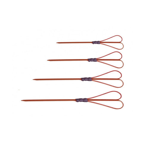 Hjerteformede Farvede Bambus Spyd, 180 mm, 100 stk