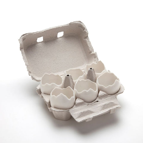 Knækkede æggeskaller som kop, 50 ml., 10 stk. / Broken Egg 50ml. Capacity 10 pcs.