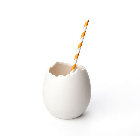 Knækket strudseæg som glas, diameter 8 cm, 2 stk. / Ostrich Egg Ø 8cm 2 pcs.