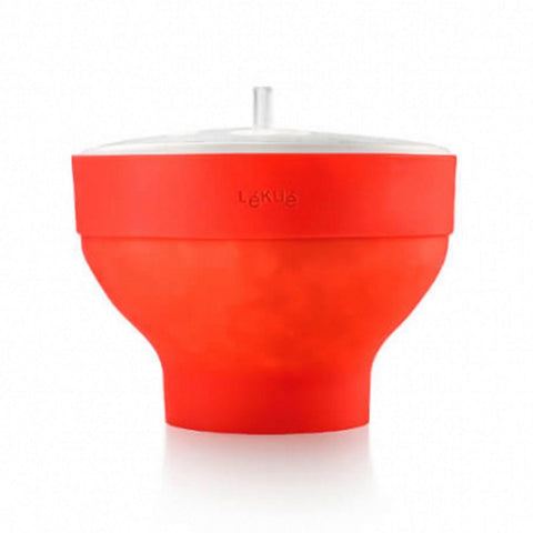 Lékué popcorn maker i silikone, rød