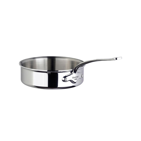 Mauviel Cook Style Sauterpande blank stål 3,1 liter 24 cm