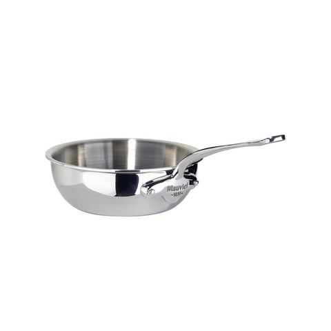 Mauviel Cook Style Sauterpande buttet blank stål 2,8 liter 24 cm