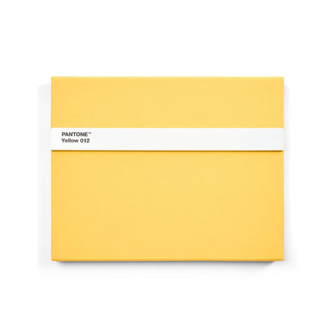 Pantone notesbog med blyant og lineal - gul