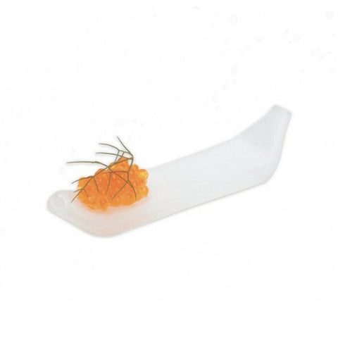 Serveringsske til flydende og faste snacks sammen ”SNOW”, 10 ml, 6 stk