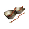 Japansk ramen skålsæt, 6 dele, komplet til 2 personer -  Nenrin Ø22 cm