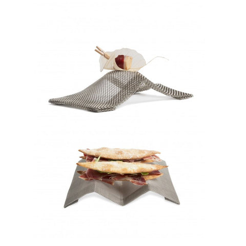 Masket rustfrit serveringsmåtte - 25,5 x 17,5 cm, 1 stk.