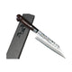 Kokkekniv - damascus 120 mm med skaft i desert ironwood