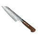 Kokkekniv - damascus 190 mm med skaft i desert ironwood
