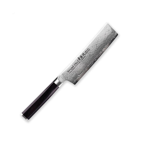 Japansk kniv Sakai Takayuki Grand Chef - Seigaiha Damascus - Nakiri 16 cm