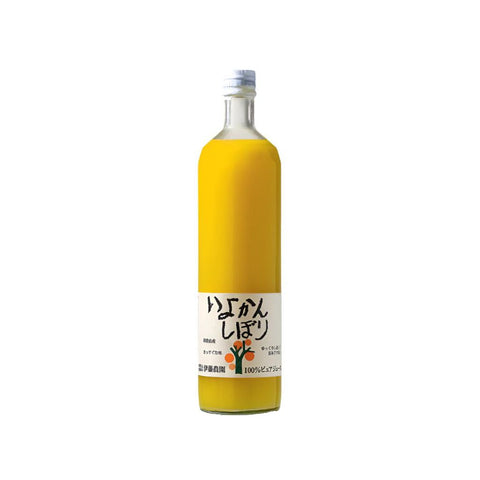 Iyokan juice 750 ml i original japansk glasflaske – autentisk japansk citrusjuice med frisk, fyldig smag og premium kvalitet.