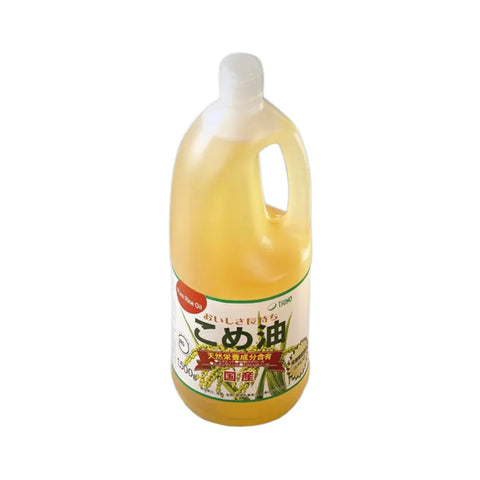 Japansk risklidolie 1,6 liter i original japansk PET-flaske – 100 % japansk risklidolie med neutral smag, højt røgpunkt og premium kvalitet, perfekt til stegning, friture, wok og dressinger.