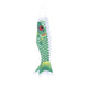 Grøn koinobori vimpel 90 cm 