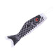 sort koinobori vimpel 110 cm - (grå/sort)