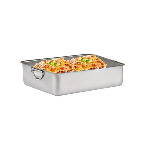 lasagnefad & bradepande i rustfri stål med høj kant 8cm online