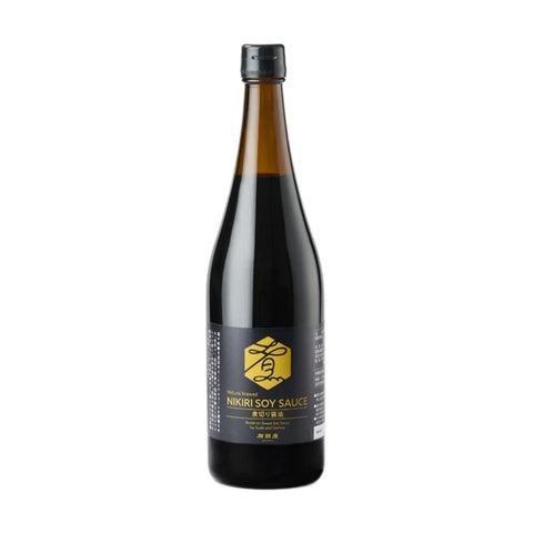 Nikiri soyasauce med sød smag 720 ml i original japansk glasflaske – autentisk japansk premium soyasauce med fyldig umami, blød sødme og perfekt til sushi, sashimi og japansk gourmetmad.