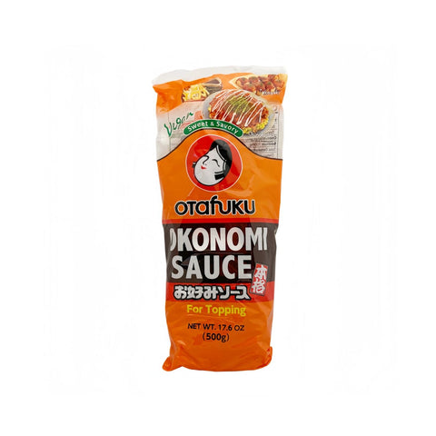 Okonomi sauce 500 ml i original japansk flaske – autentisk japansk okonomiyaki sauce med fyldig umami, perfekt balance mellem sødme og syrlighed samt premium kvalitet til okonomiyaki, yakisoba og autentisk japansk madlavning.