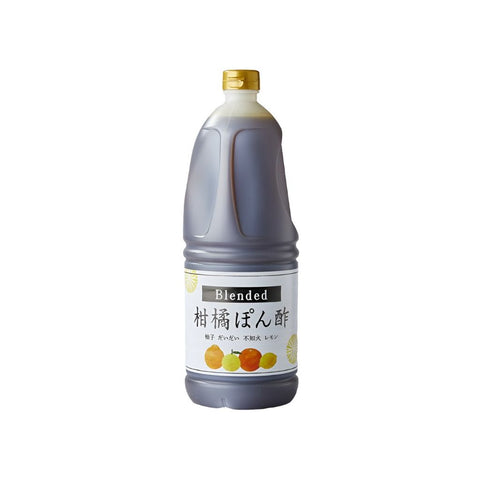 Ponzu sauce med fire japanske citrusfrugter 1,8 liter i original japansk emballage – premium ponzu til det professionelle køkken med autentisk smag fra Japan.