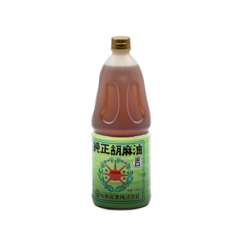 Ristet Usukuchi sesamolie 1,65 kg i original japansk PET-flaske – autentisk japansk premium sesamolie med let ristet, mild nøddeagtig smag, fyldig umami og høj kvalitet, perfekt til wokretter, dressinger, marinader og autentisk japansk madlavning.