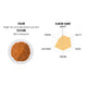 Smagsskema for Hikari rød miso – oversigt over misoens balance mellem umami, salt og sødme sammen med et billede af den røde misopasta. Diagrammet viser den kraftige umamiprofil og den dybe, komplekse smag, som gør Hikari rød miso ideel til fyldige supper, marinader og klassiske japanske retter.