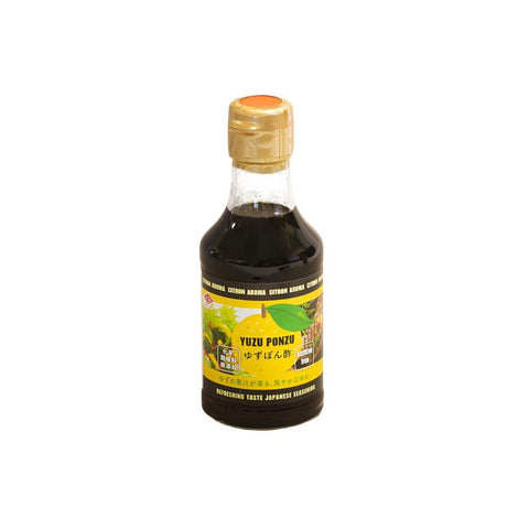 Vegansk yuzu ponzu 170 ml i original japansk glasflaske – autentisk japansk ponzu med frisk yuzu, naturlig umami og premium kvalitet.