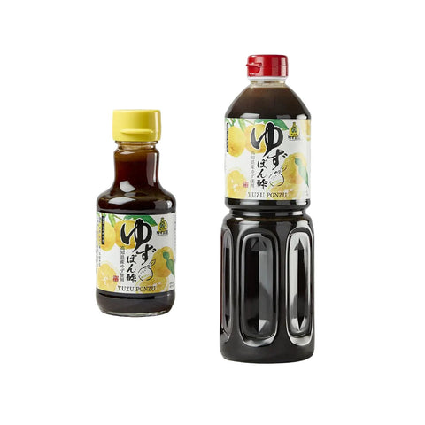 Vegansk ponzu med rigtig yuzu i 150 ml og 1 liter – to størrelser af autentisk japansk ponzu med frisk yuzu og fyldig umami.