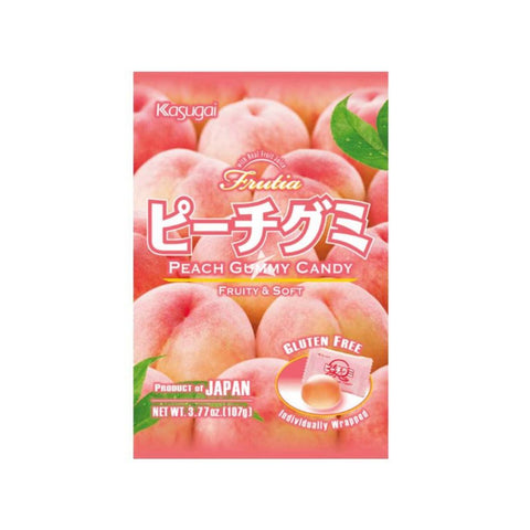 Vingummi - frugtvingummi med ferskner fra Kasugai, 107 g