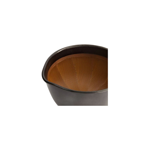 Flot japansk morter, suribachi, sort Ø12