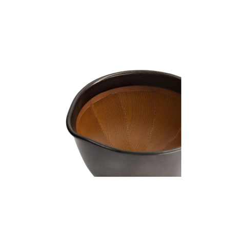 Flot japansk morter, suribachi, sort Ø15