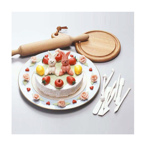 9 dele fondant- og marcipan værktøj til detaljer og kreativ dekoration