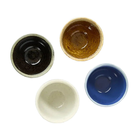 Japansk keramik - Sæt med 4 te kopper