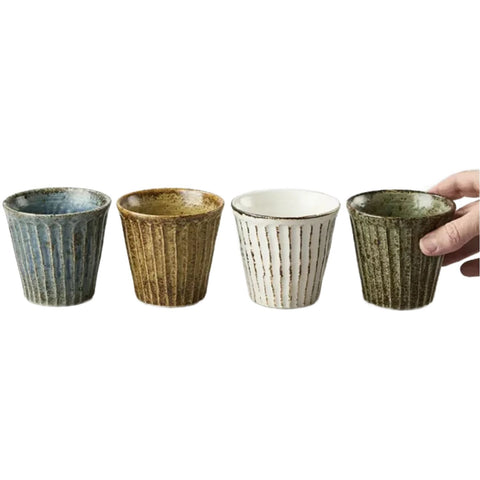 Japansk keramik - sæt med 4 te eller kaffe kopper
