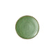 Japansk porcelæn - Lille tallerken på fod i skovgrøn