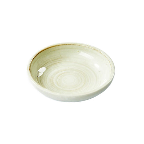 Skål til soya eller tsukemono - White kohiki vortex