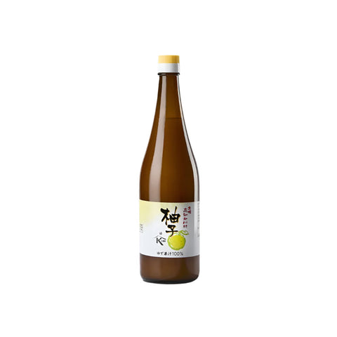 Kosher-certificeret yuzu juice 720 ml – 100 % japansk yuzu juice i original glasflaske med KLBD-certificering og premium kvalitet.