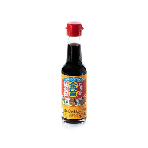Japansk sojasauce med lavt saltindhold 150 ml i original japansk glasflaske – autentisk premium sojasauce med reduceret saltindhold, fyldig umami og naturlig fermentering.