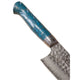 Japansk kokkekniv Damascus - Limited edition 180 mm med turkis skaft