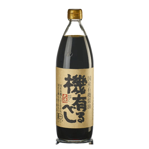 Økologisk Tokiarubeshi sojasauce 900 ml i original japansk flaske – premium økologisk sojasauce fra Japan med naturlig umami og autentisk smag.