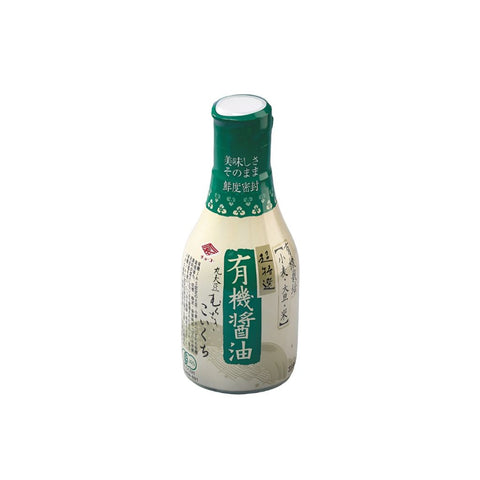 Økologisk sojasauce 210 ml i original japansk glasflaske – autentisk økologisk sojasauce fra Japan med fyldig umami og premium kvalitet.