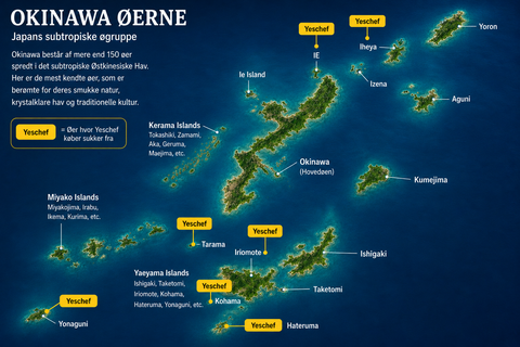 Øer hvor Yeschef køber sukker fra Japan 