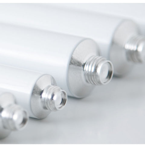 Aluminium tuber til påfyldning, sølv til 30 ml., 100 stk.  /  Tubes 30 ml Silver 100 pcs.