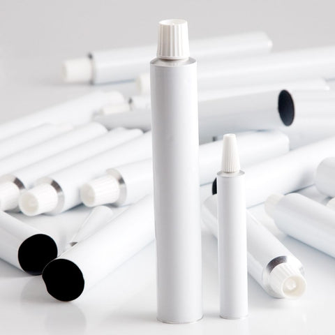 Aluminium tuber til påfyldning, sort til 7 ml., 100 stk.  /  Tubes 7ml Black 100 pcs.