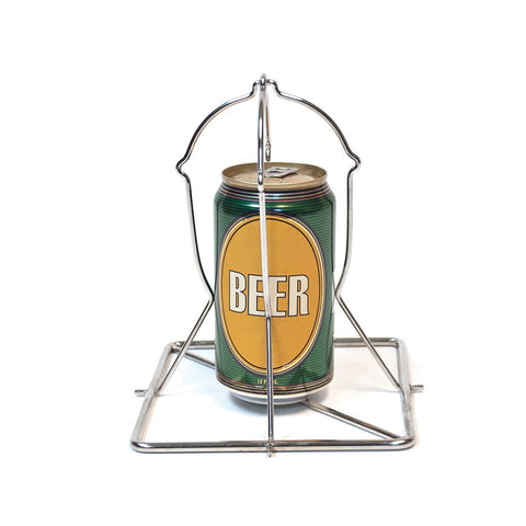 Big Green Egg Folding Stainless Beer Can Chicken Roaster