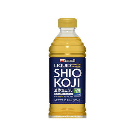 Flydende Shio Koji i original japansk plastflaske – autentisk japansk shio koji fremstillet med koji-ris, fyldig umami og naturlig fermentering, perfekt til marinader, kød, fisk, grøntsager og autentisk japansk madlavning.